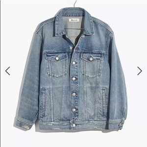 NWOT Madewell Oversized Trucker Denim Jacket